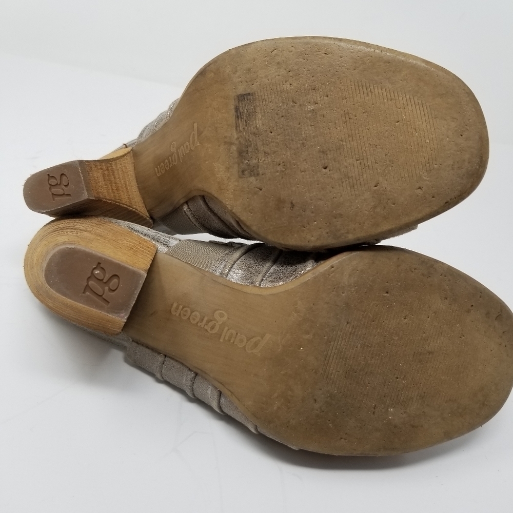 Paul Green Winston Metallic Mule Sandal Slip On Heel Womens Size 4.5 - Picture 10 of 13